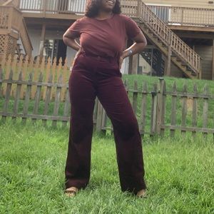 H&M Trend Wide-leg Corduroy Pants